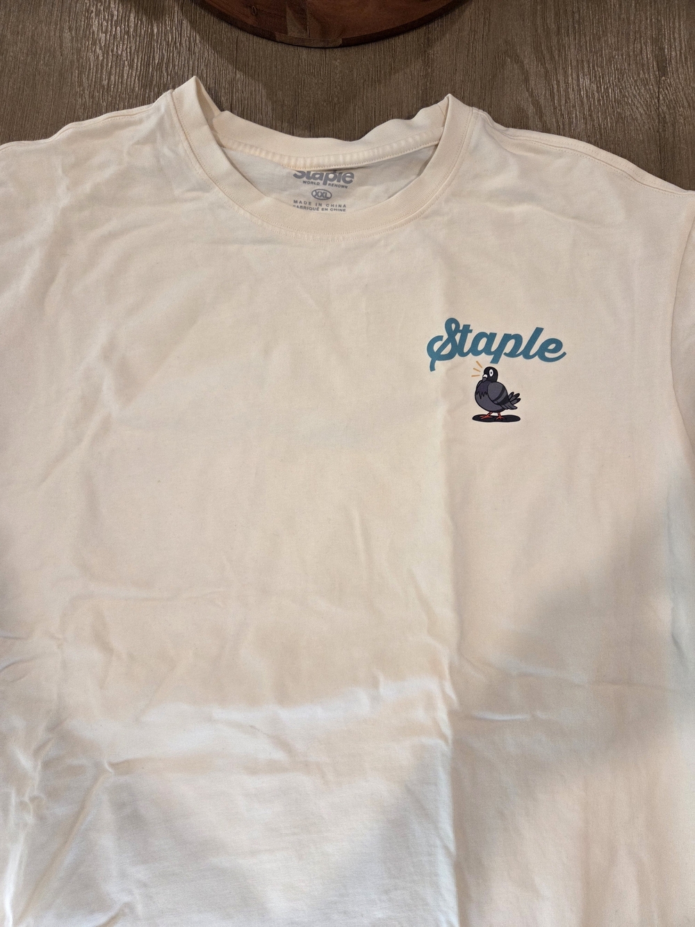 Staple Ivory Graphic Crewneck T-Shirt - Staple New York. Size XXL.